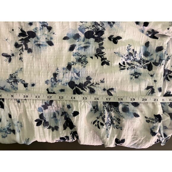 Maurices floral short puffy sleeve babydoll ruffle hem mini dress - Picture 8 of 9